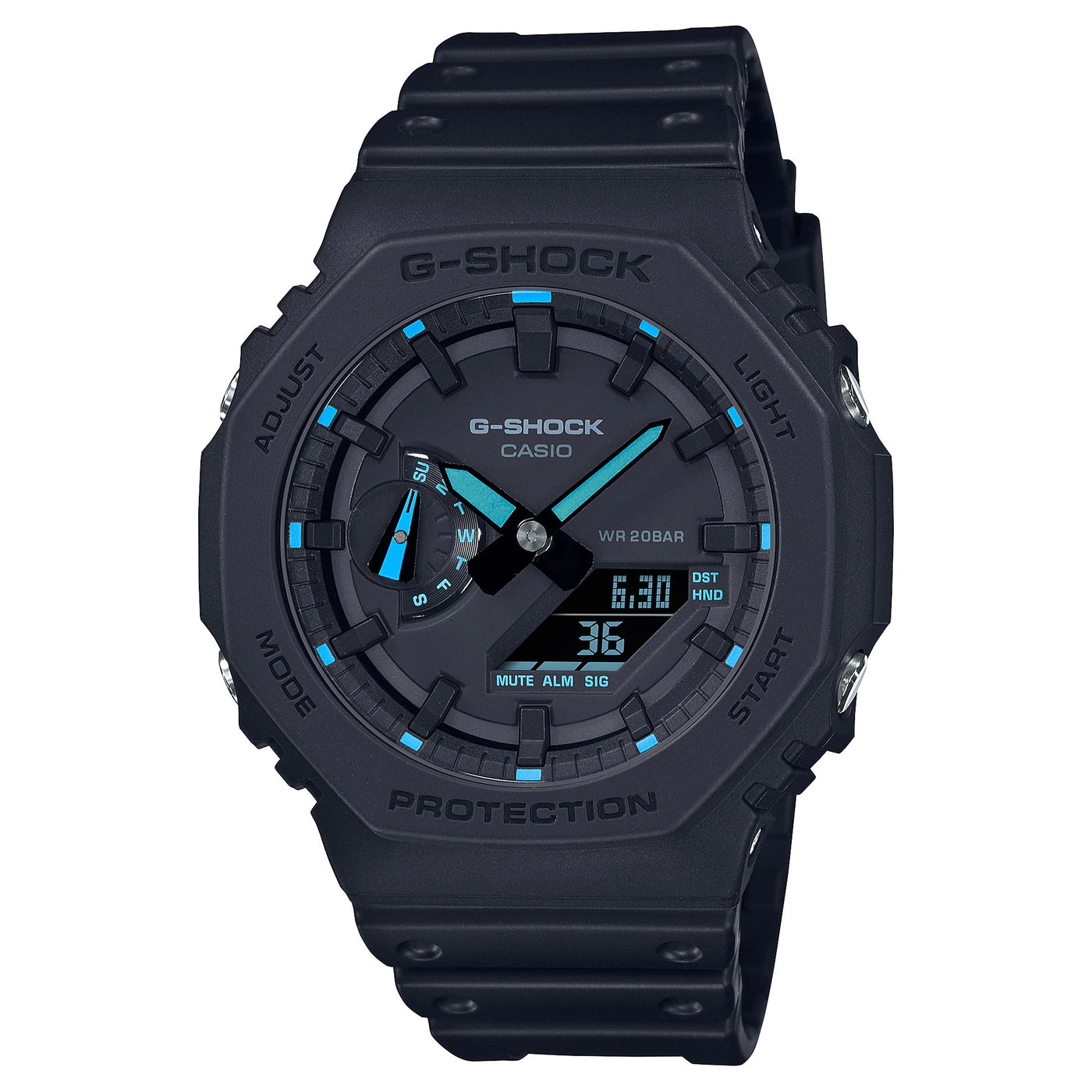 Orologio G-Shock GA-2100-1A2ER Neon Accent azzurro