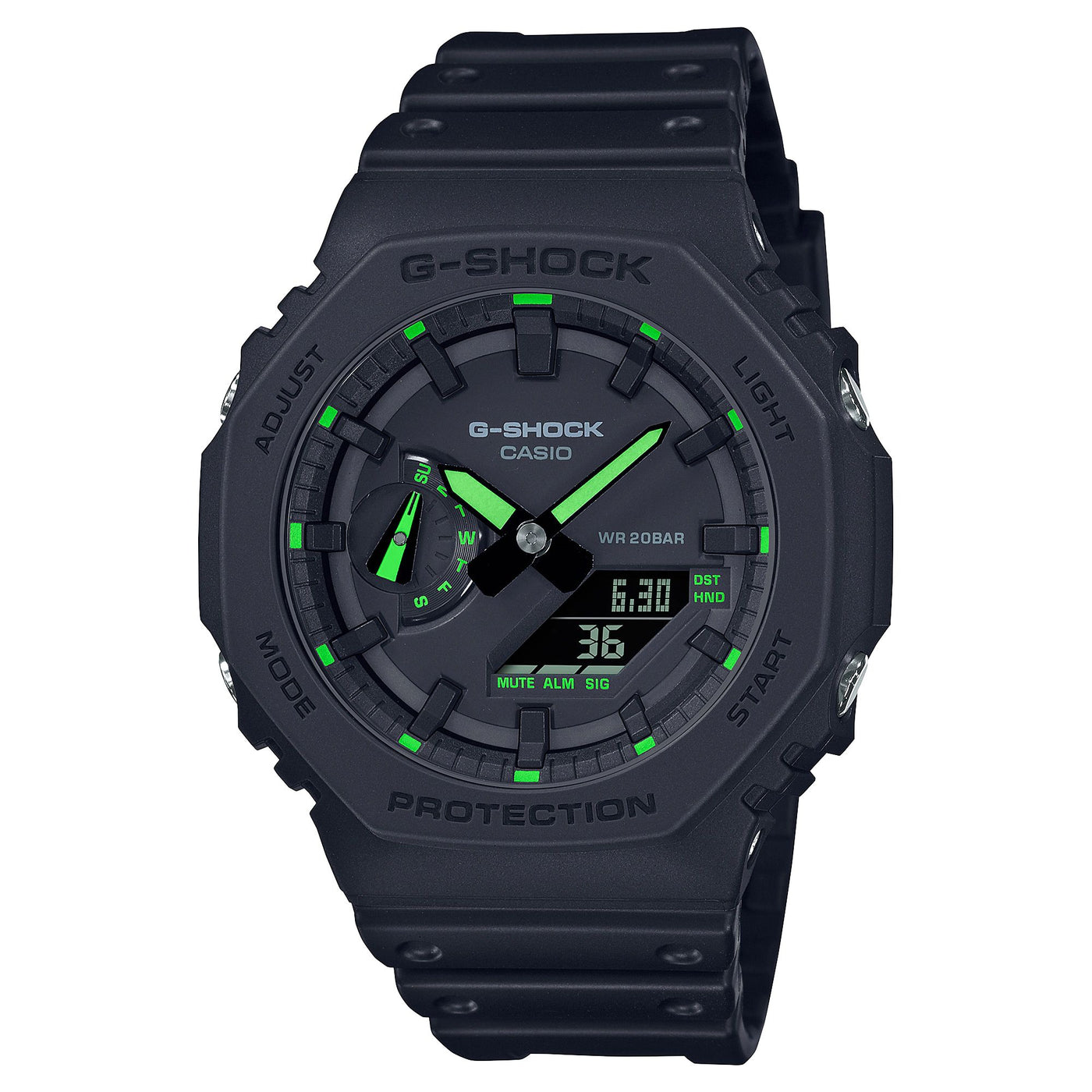Orologio G-Shock GA-2100-1A3ER Neon Accent verde