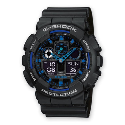 Orologio G-Shock GA-100-1A2ER cronografo nero e blu