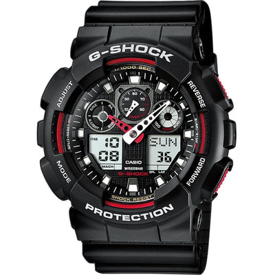 Orologio G-Shock GA-100-1A4ER crono nero e rosso