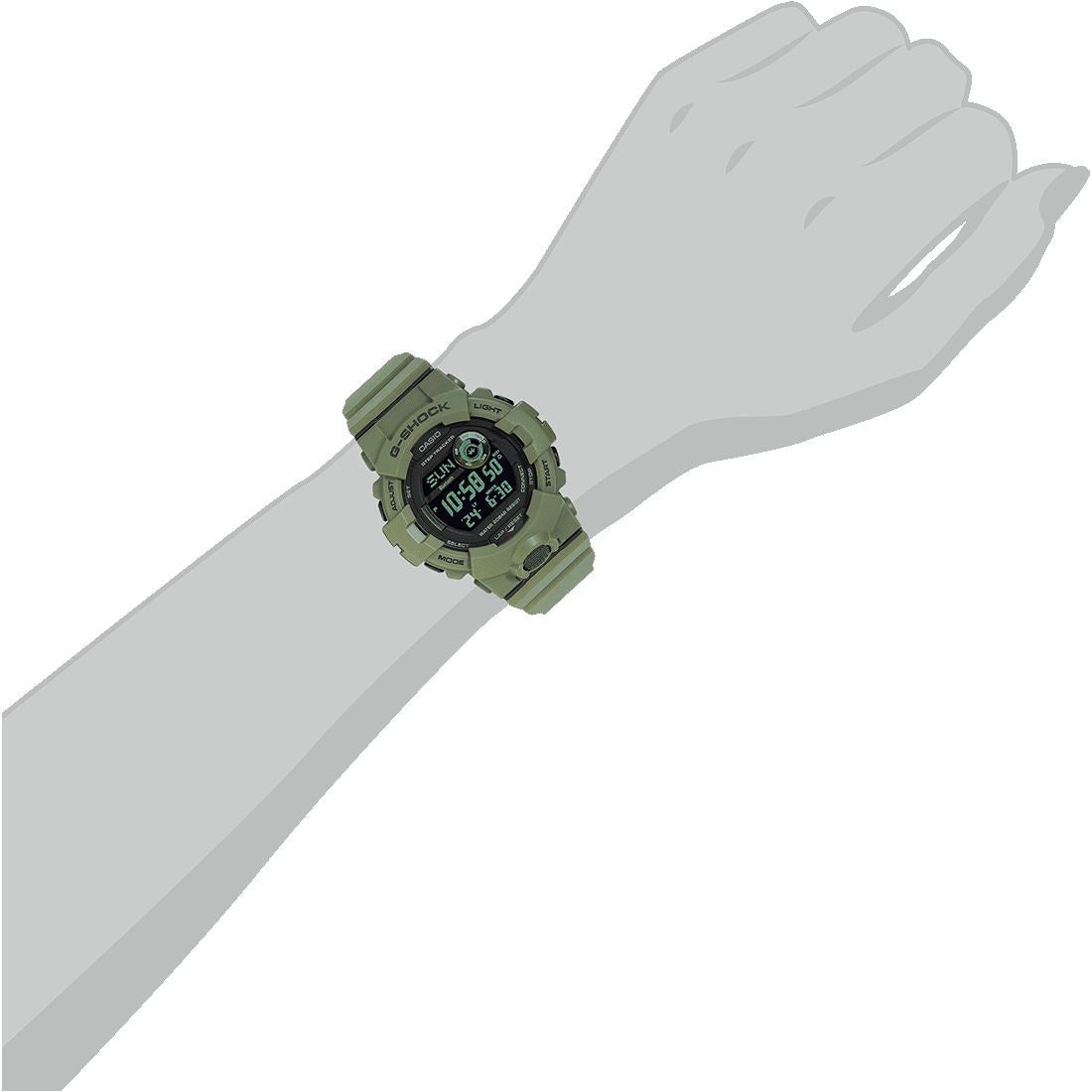 Orologio G-Shock GBD-800UC-3ER verde militare contapassi