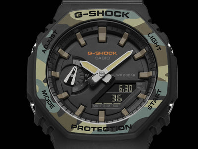 Orologio G-Shock GA-2100SU-1AER militare nero e camouflage