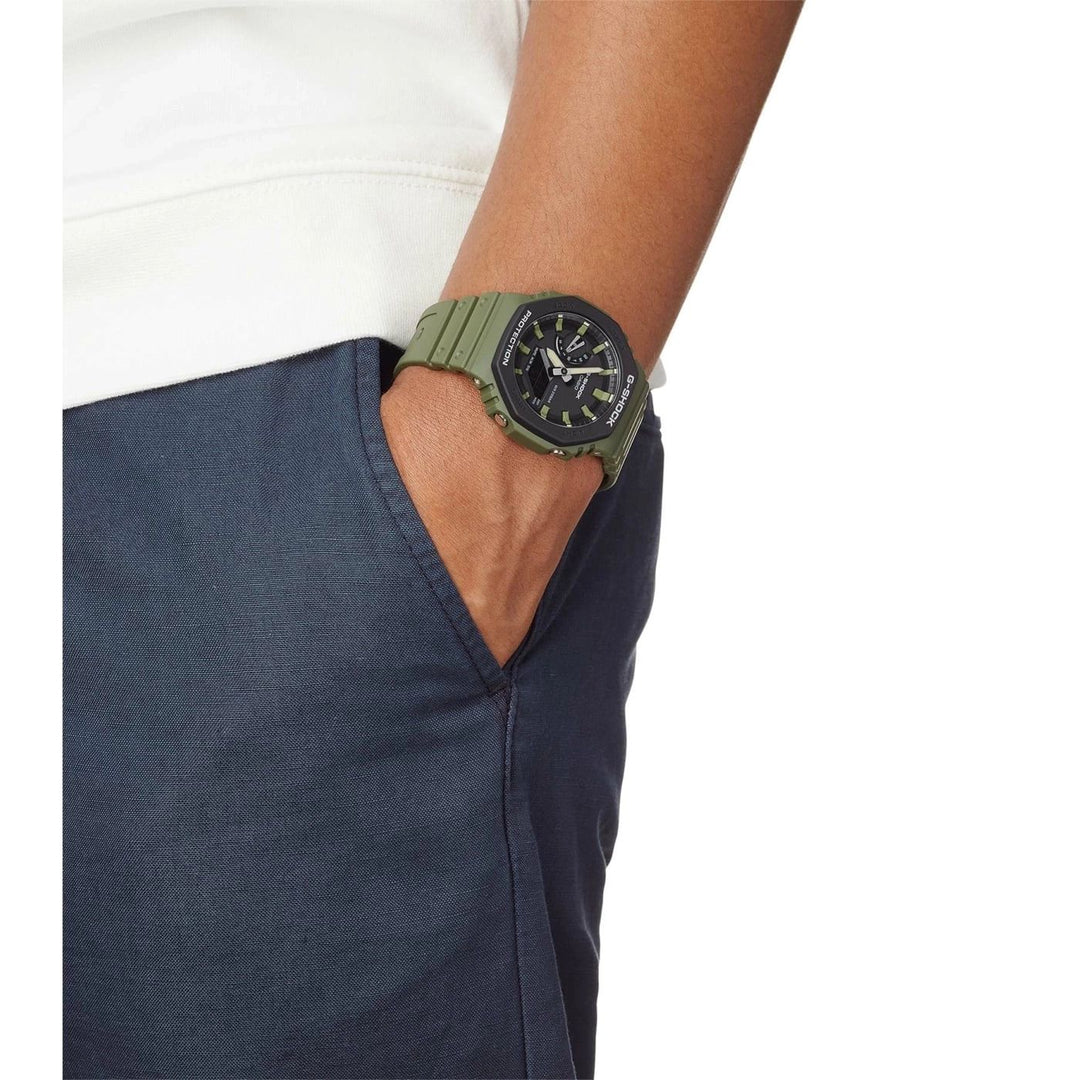Casio G-Shock GM-2110D-3AER: Orologio Uomo Al Quarzo Con Cassa In Acciaio E Quadrante Digitale Verde - 2