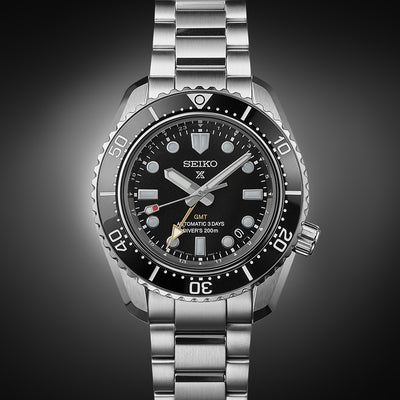 Orologio Seiko Prospex GMT SPB383J1 Mini Marinemaster nero