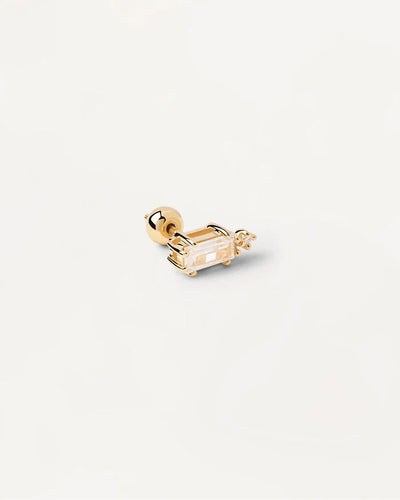 Orecchino PdPaola Single Gold Earring con zirconi bianchi PG01-786-U
